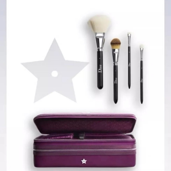 Dior Other - Dior Backstage Brush Set With Cosmetic Case Purple Limited Edition